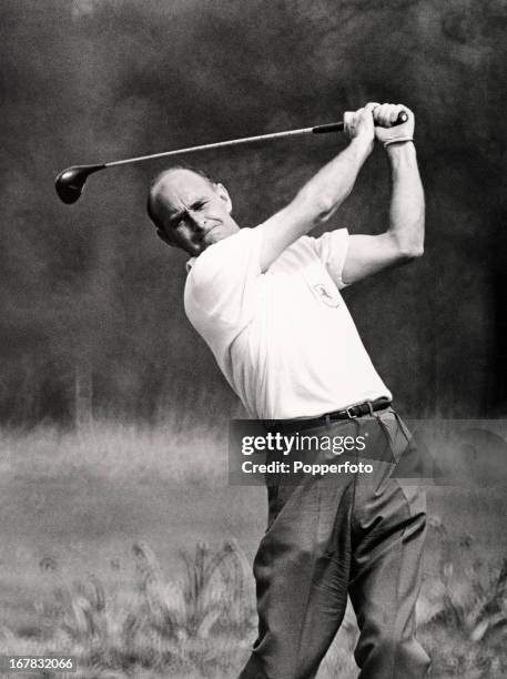 Eric Brown of Great Britain in action during the Agfacolor Golf Tournament at Stoke Poges, circa 1968.