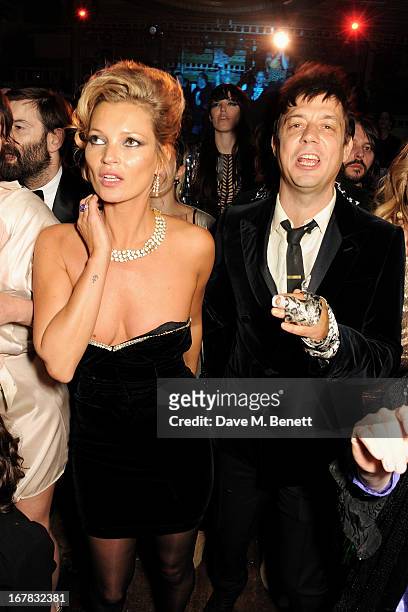 Kate Moss and Jamie Hince attend Fran Cutler's surprise birthday party supported by ABSOLUT Elyx at The Box Soho on April 30, 2013 in London, England.