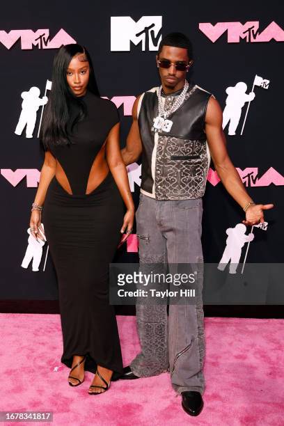 Raven Tracy and King Combs attend the 2023 MTV Video Music Awards at Prudential Center on September 12, 2023 in Newark, New Jersey.