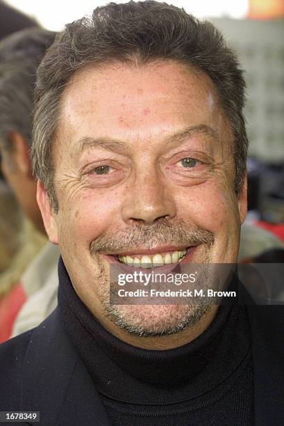 Actor Tim Curry attends the film premiere of The Wild Thornberrys at the Cinerama Dome on December 8, 2002 in Hollywood, California. The movie opens...