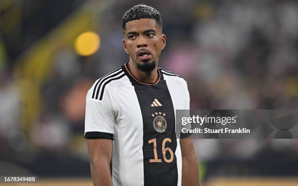 Benjamin Henrichs of Germany looks on during the international friendly match between Germany and France at Signal Iduna Park on September 12, 2023...