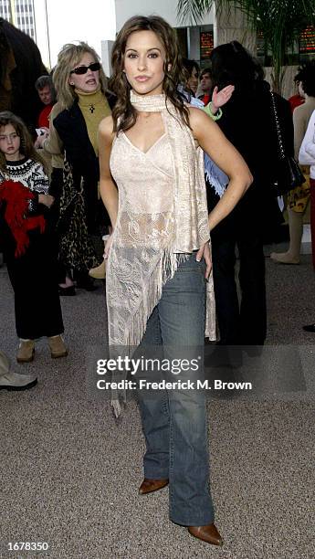 Actress Lacey Chabert attends the film premiere of The Wild Thornberrys at the Cinerama Dome on December 8, 2002 in Hollywood, California. The movie...