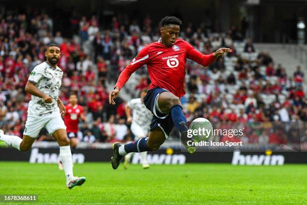 Jonathan DAVID of Lille during the UEFA Europa Conference League Group A football match between LOSC Lille and Olimpija Ljubljana at Stade Pierre...