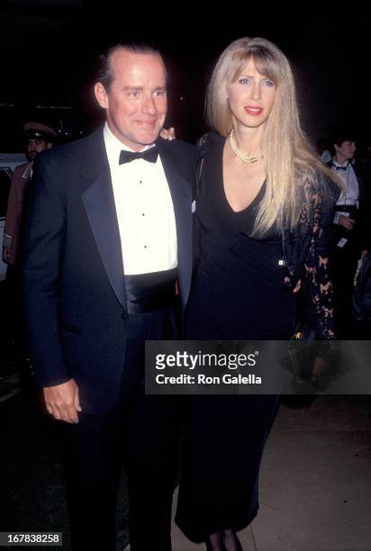Actor Phil Hartman and wife Brynn attend the First Annual Comedy Hall of Fame Induction Ceremoy on August 29, 1993 at the Beverly Hilton Hotel in...