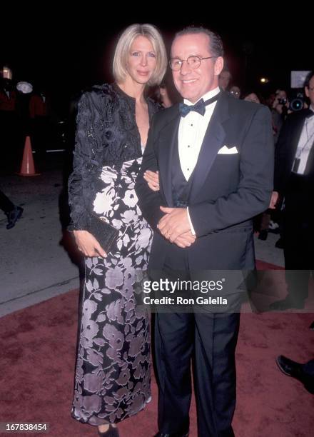 Actor Phil Hartman and wife Brynn attend the 10th Annual American Comedy Awards on February 11, 1996 at the Shrine Auditorium in Los Angeles,...