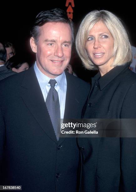 Actor Phil Hartman and wife Brynn attend the "Sgt. Bilko" Universal City Premiere on March 27, 1996 at the Cineplex Odeon Universal City Cinemas in...