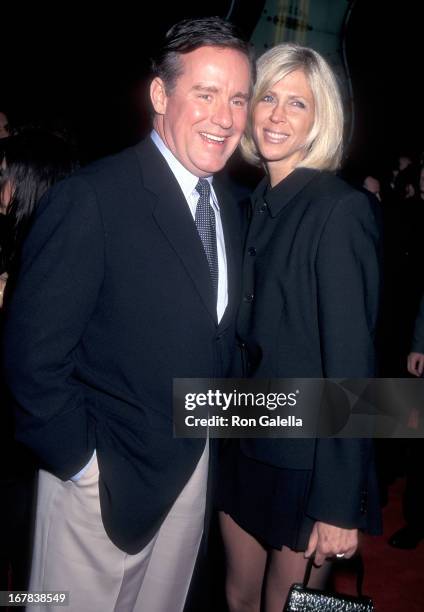 Actor Phil Hartman and wife Brynn attend the "Sgt. Bilko" Universal City Premiere on March 27, 1996 at the Cineplex Odeon Universal City Cinemas in...