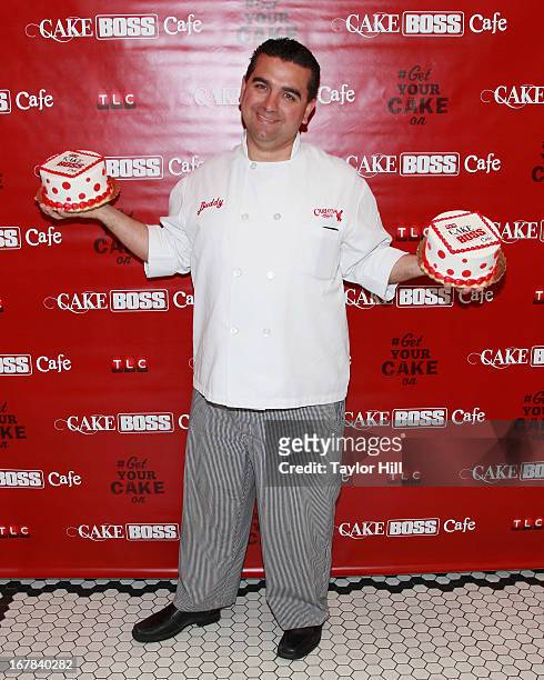 Chef Buddy Valastro attends a breakfast marking the opening of the Cake Boss Cafe at Discovery Times Square on May 1, 2013 in New York City.