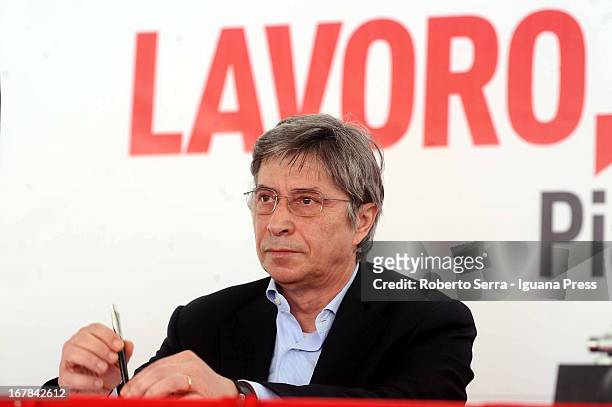 Vasco Errani President of Emilia Romagna region attends the convention "Lavoro, Sviluppo, Legalita" organized by CGIL CISL and UIL trade unions for...