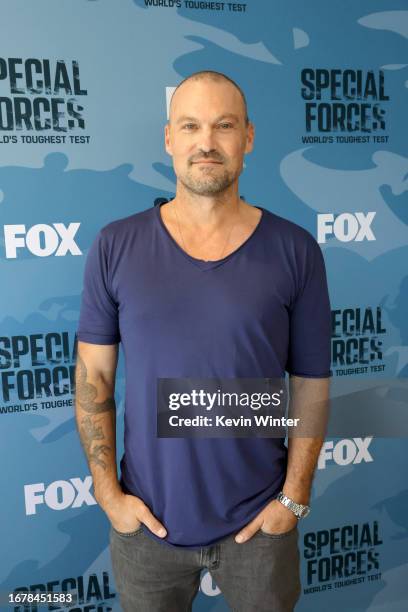 Brian Austin Green attends the red carpet for Fox's "Special Forces: World's Toughest Test" at Fox Studio Lot on September 12, 2023 in Los Angeles,...