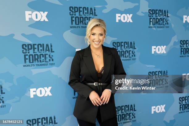 Savannah Chrisley attends the red carpet for Fox's "Special Forces: World's Toughest Test" at Fox Studio Lot on September 12, 2023 in Los Angeles,...