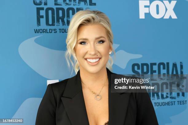 Savannah Chrisley attends the red carpet for Fox's "Special Forces: World's Toughest Test" at Fox Studio Lot on September 12, 2023 in Los Angeles,...