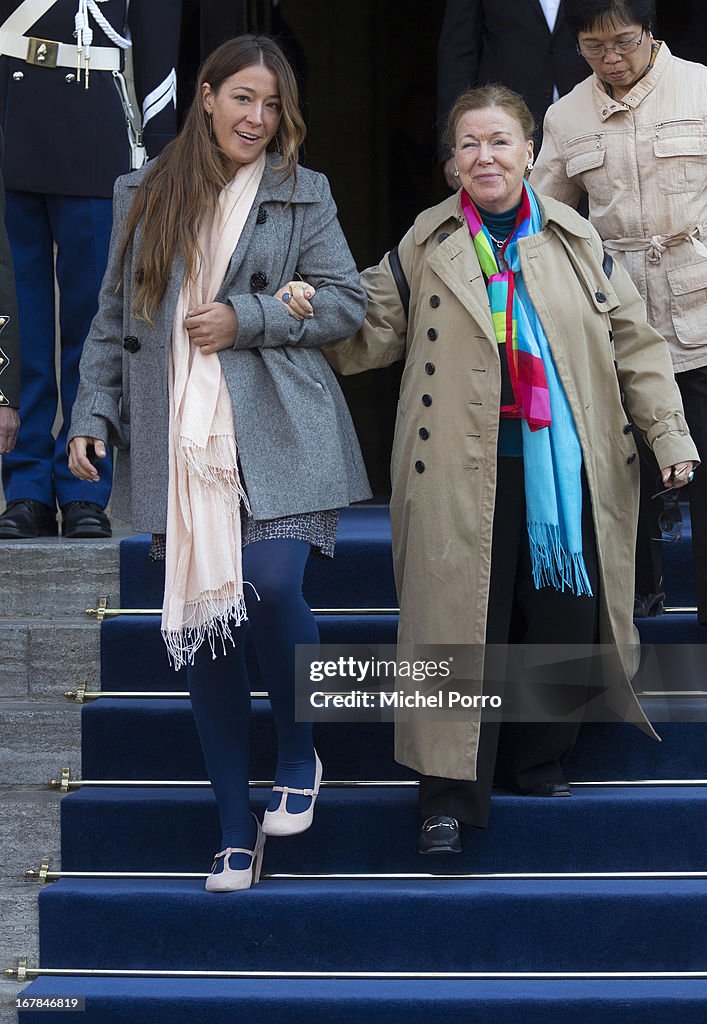 Guests Leave After Brunch The Day After The Inauguration Of King Willem Alexander