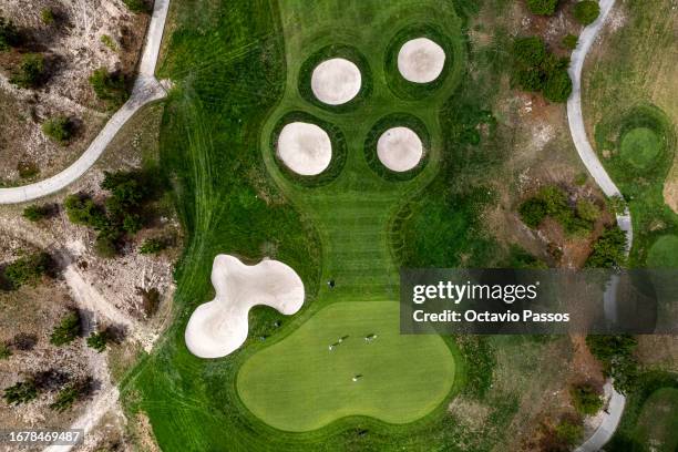 An aerial view of Royal Obidos Spa & Golf Resort prior to the Open de Portugal at Royal Obidos at Royal Obidos Spa & Golf Resort on September 13,...