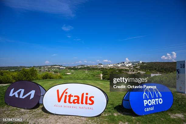 General view of 18th tee box prior to the Open de Portugal at Royal Obidos at Royal Obidos Spa & Golf Resort on September 13, 2023 in Obidos,...