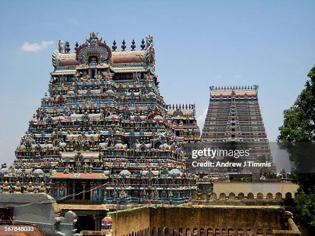sri ranganathaswamy temple, srirangam - sri ranganathaswamy temple srirangam stock pictures, royalty-free photos & images