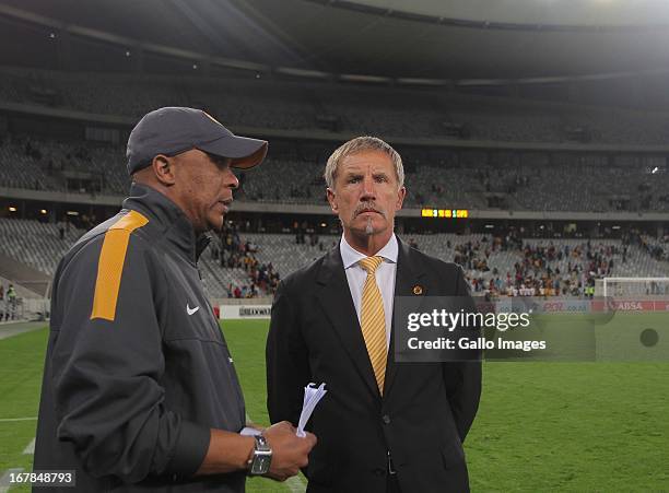 Kaizer Chiefs coach Stuart Baxter during the Absa Premiership match between Ajax Cape Town and Kaizer Chiefs at Cape Town Stadium on May 01, 2013 in...