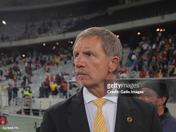 Kaizer Chiefs coach Stuart Baxter during the Absa Premiership match between Ajax Cape Town and Kaizer Chiefs at Cape Town Stadium on May 01, 2013 in...
