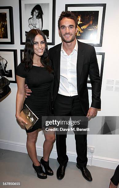 Jessica Lowndes and Thom Evans attend a private view of 'Human Relations' featuring the photographs of Fenton Bailey and Mairi-Luise Tabbakh, curated...