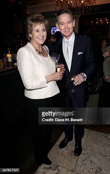 Norma Major and Anthony Andrews attend an after party celebrating the press night performance of the Menier Chocolate Factory's 'Merrily We Roll...