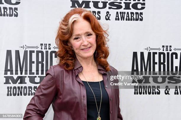 Bonnie Raitt at The Americana Music Association 22nd Annual Honors & Awards Show on September 20, 2023 at the Ryman Auditorium in Nashville,...