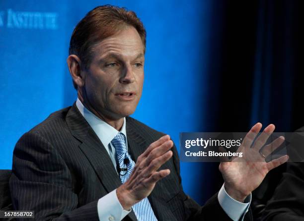 Russ Ramsey, chairman and chief executive officer of Ramsey Asset Management, speaks at the annual Milken Institute Global Conference in Beverly...