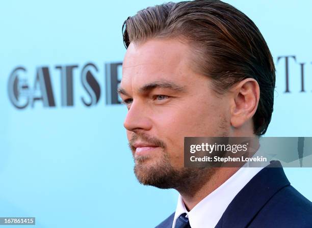 Actor Leonardo DiCaprio attends the "The Great Gatsby" world premiere at Avery Fisher Hall at Lincoln Center for the Performing Arts on May 1, 2013...