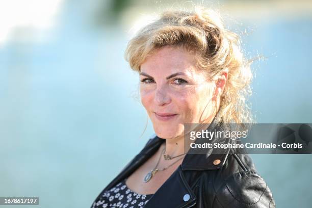 Anne-Élisabeth Blateau attends the "Scènes de ménages" Photocall during the 25th La Rochelle Fiction Festival on September 13, 2023 in La Rochelle,...