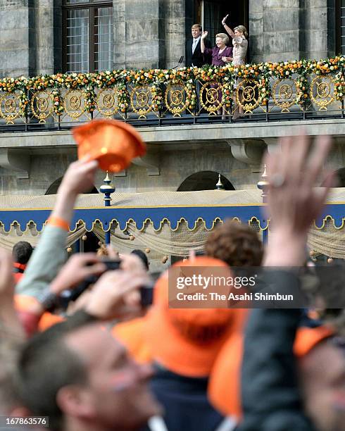 General view of celebrations for the inauguration of King Willem Alexander of the Netherlands as Queen Beatrix of the Netherlands abdicates on April...