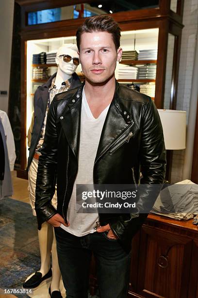 Personality Jason Dundas attends Tommy Hilfiger celebrates redesigned Soho store with event for Fresh Air Fund on May 1, 2013 in New York City.