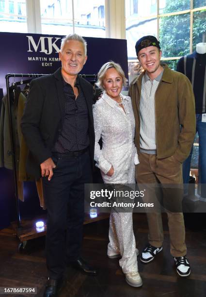 Martin Kemp, Shirlie Kemp and Roman Kemp attend the launch of Martin Kemp's new collection with Union Works, exclusively available at Sainsbury's at...