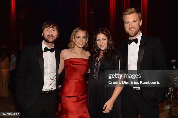 Dave Haywood, Co-Founder of Delete Blood Cancer Katharina Harf, Hillary Scott and Charles Kelley attend the 2013 Delete Blood Cancer Gala honoring...