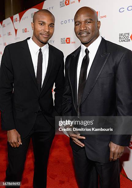 Evander Holyfield Jr. And Evander Holyfield attend the 2013 Delete Blood Cancer Gala which honors Vera Wang, Leighton Meester and Suzi...