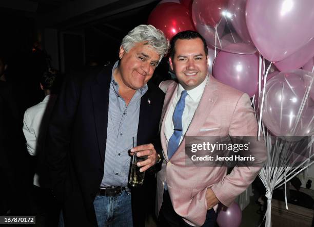 Comedians/TV personalities Jay Leno and Ross Mathews at "Roast and Toast with Ross Mathews" hosted by Target to celebrate the launch of Mathews' book...