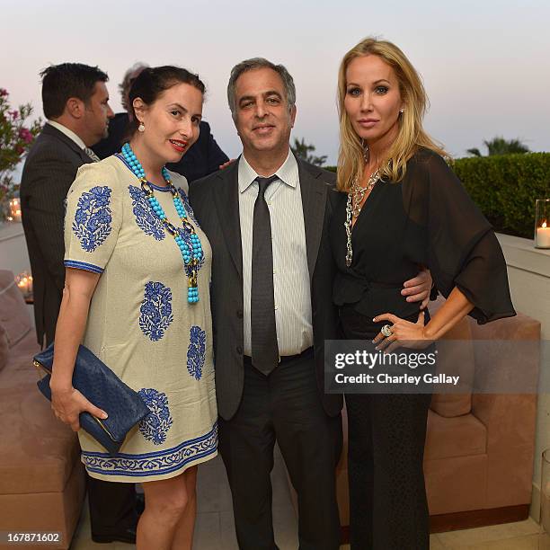 S Lauri Firstenberg, David Webb's Mark Emanuel and Brooke Davenport attend the David Webb Dinner in honor of LAXART at Sunset Tower on May 1, 2013 in...