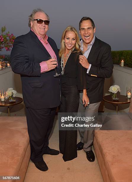 John Carrabino, Brooke Davenport and Jeff Klein attend the David Webb Dinner in honor of LAXART at Sunset Tower on May 1, 2013 in West Hollywood,...