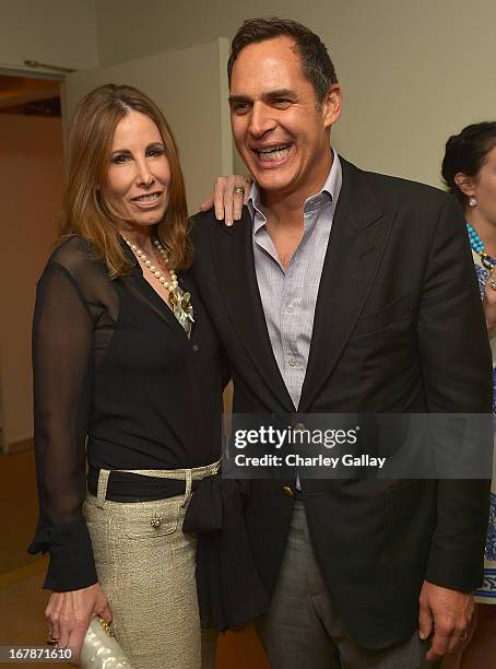 Madeleine Stewart and Jeff Klein attend the David Webb Dinner in honor of LAXART at Sunset Tower on May 1, 2013 in West Hollywood, California.