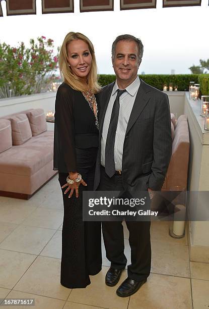 Brooke Davenport and David Webb's Mark Emanuel attend the David Webb Dinner in honor of LAXART at Sunset Tower on May 1, 2013 in West Hollywood,...