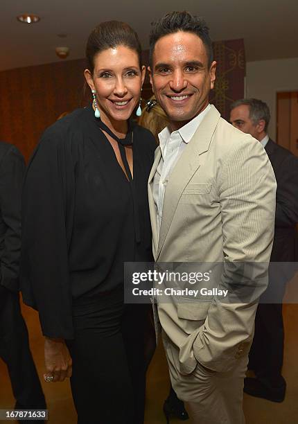 Liane Weintraub and Isaac Joseph attend the David Webb Dinner in honor of LAXART at Sunset Tower on May 1, 2013 in West Hollywood, California.