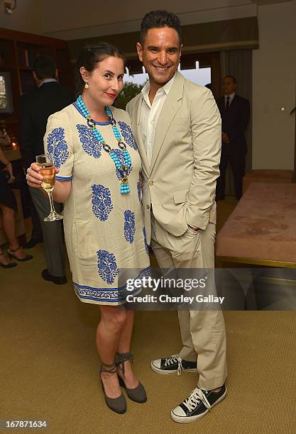 S Lauri Firstenberg and Isaac Joseph attend the David Webb Dinner in honor of LAXART at Sunset Tower on May 1, 2013 in West Hollywood, California.