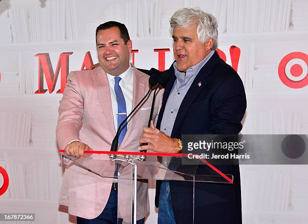 Comedians/TV personalities Ross Mathews and Jay Leno at "Roast and Toast with Ross Mathews" hosted by Target to celebrate the launch of Mathews' book...