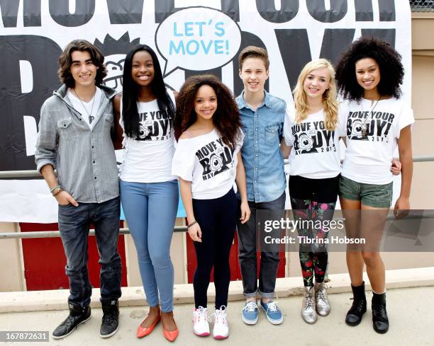 Blake Michael, Coco Jones, Jadagrace Berry, Ryan Beatty, Peyton List and Michaela Blanks attend The WAT-AAH! Foundation's 3rd annual Move Your Body...