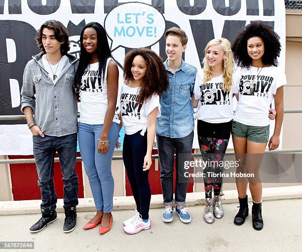 Blake Michael, Coco Jones, Jadagrace Berry, Ryan Beatty, Peyton List and Michaela Blanks attend The WAT-AAH! Foundation's 3rd annual Move Your Body...