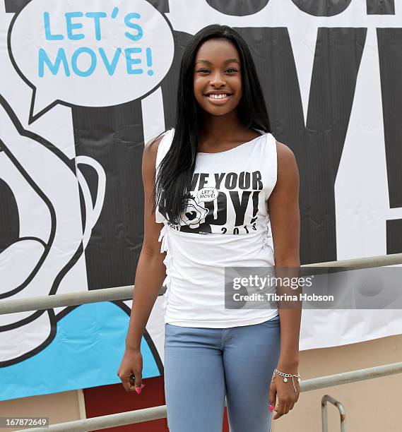 Coco Jones attends the WAT-AAH! Foundation's 3rd annual move your body 2013 event on May 1, 2013 in Los Angeles, California.