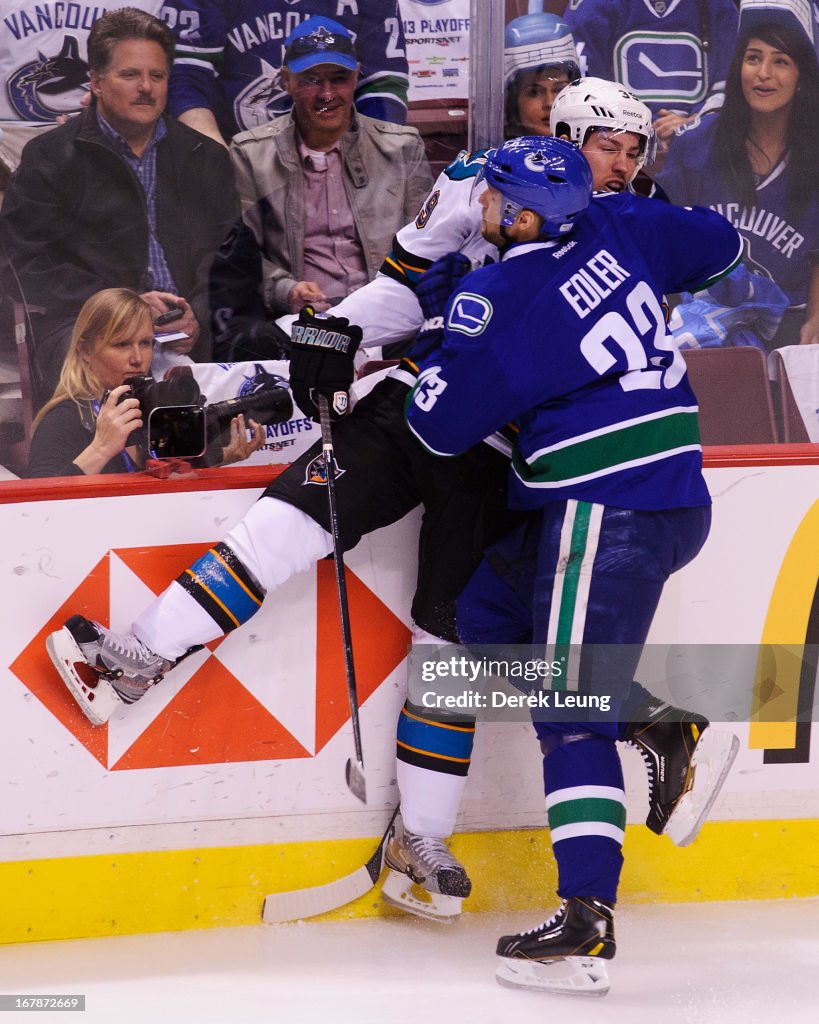 San Jose Sharks v Vancouver Canucks - Game One