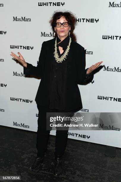 Artist Judith Bernstein arrives at the Whitney Museum Annual Art Party on May 1, 2013 in New York City.