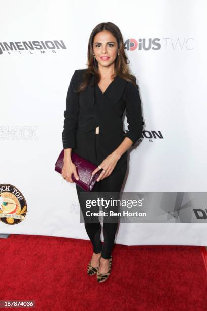 Actress Azita Ghanizada attends the premiere of "Aftershock" at Mann Chinese 6 on May 1, 2013 in Los Angeles, California.