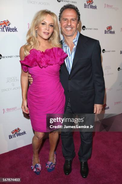 Stacey Jackson and Henry Jackson attends the Official Launch Party Of Stacey Jackson's Debut Album Benefiting Breast Cancer Charities of America held...