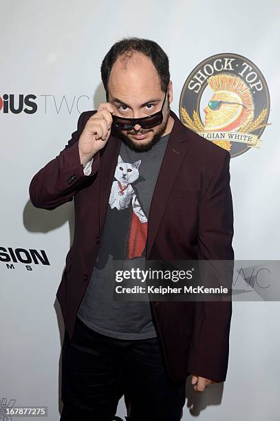 Director Nicolas Lopez arrives for the Aftershock premiere at Mann Chinese 6 on May 1, 2013 in Los Angeles, California.