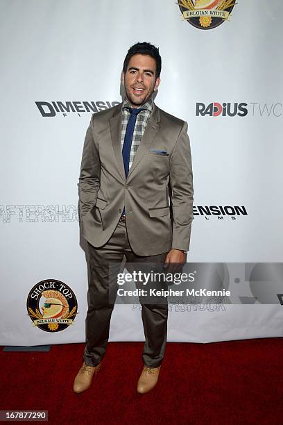 Actor Eli Roth arrives for the Aftershock premiere at Mann Chinese 6 on May 1, 2013 in Los Angeles, California.